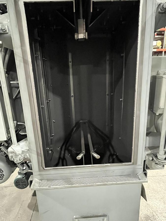 Gibson #HB2430, Wheel Blast Cabinet/Tumble Blast Machine, 24" diameter x 30" high parts, (2) 5 HP blast - Image 5