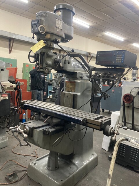Bridgeport, Vertical Turret Knee Mill, 42" x 9" table, 2 HP spindle, power feed table, digital read out, 220 - Image 1
