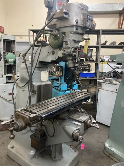 Bridgeport, Vertical Turret Knee Mill, 42" x 9" table, 2 HP spindle, power feed table, digital read out, 220 - Image 2