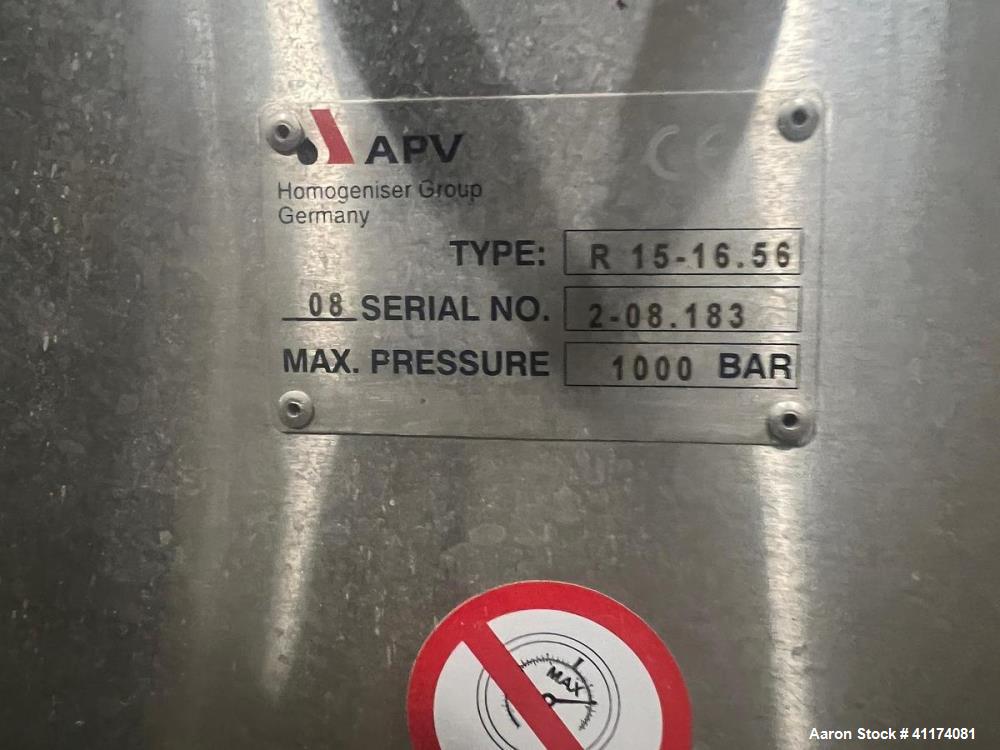 APV Rannie #R-15-16.56, Homogenizer, 14,500 PSI, 300 LPH, 80 GPH, Unused, 2008 - Image 7