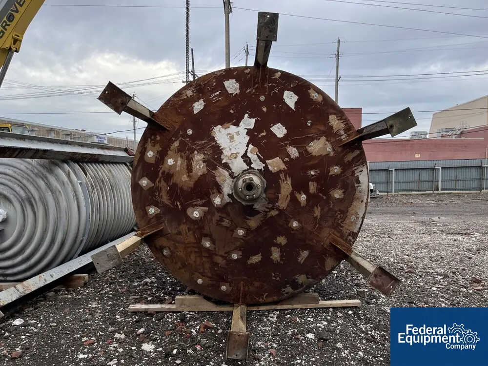 4000 gallon Lance, Mixing Tank, Stainless Steel, 10 HP, turbine mixer, coil, legs - Image 5