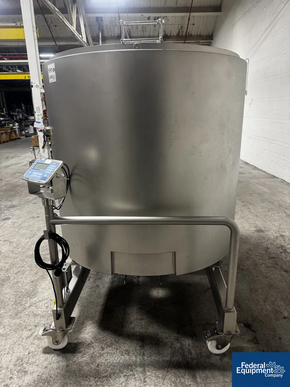 528.3 gallon Pall Life Sciences, Single Use Mixer System, 304 Stainless Steel, open top, flat bottom, 90 - Image 3