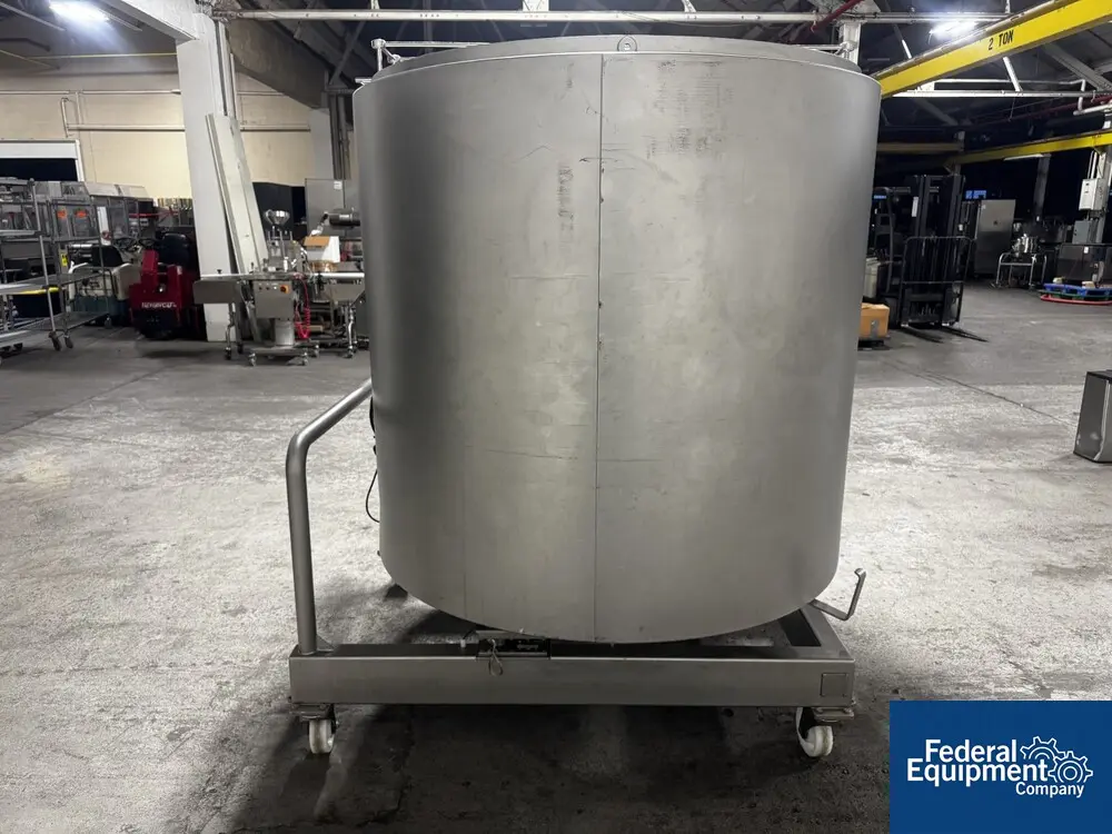 528.3 gallon Pall Life Sciences, Single Use Mixer System, 304 Stainless Steel, open top, flat bottom, 90 - Image 4