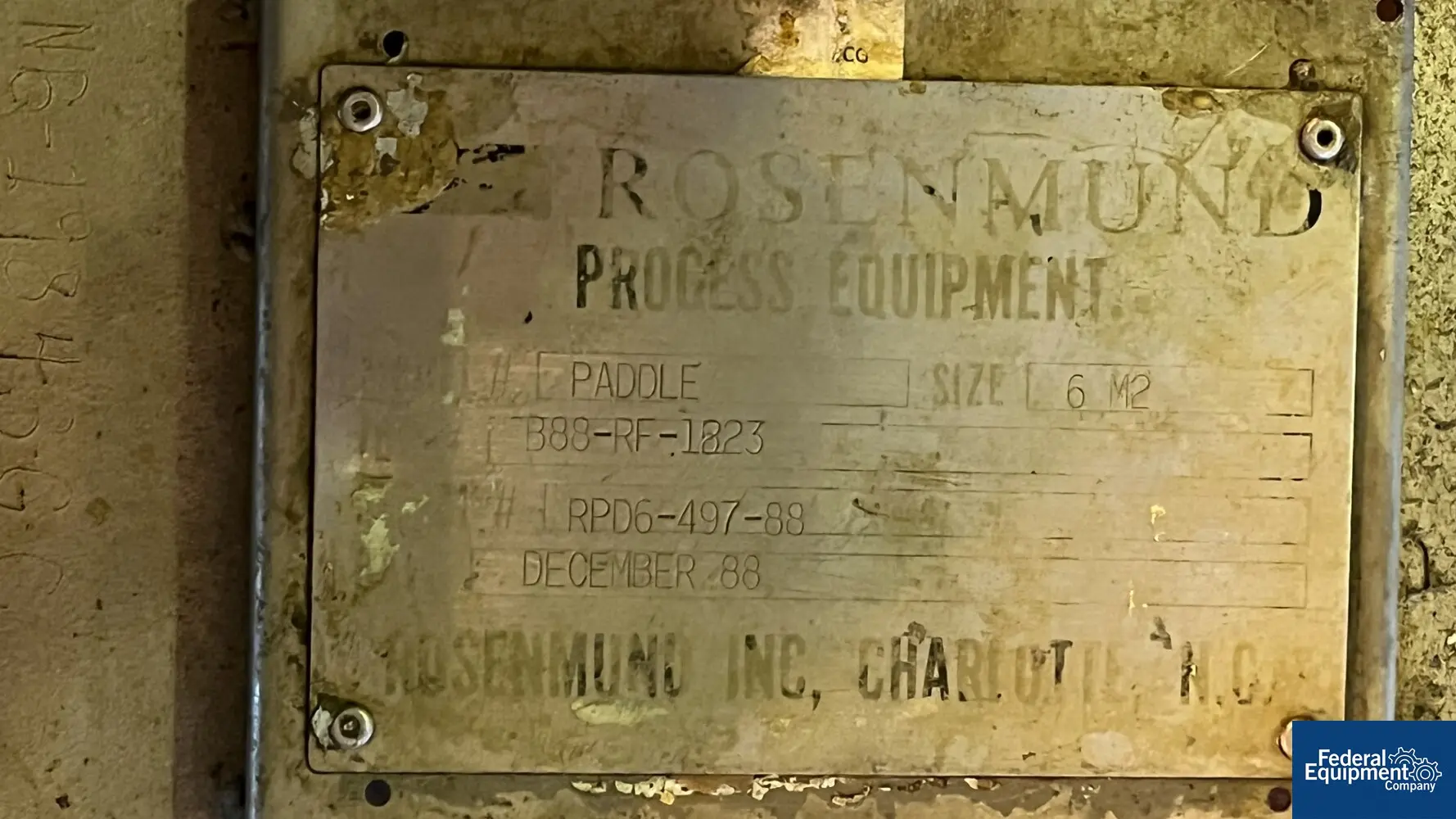 64.6 sq.ft. Rosenmund #Paddle, Nutsche Filter, Stainless Steel, 50/150 psi, 1988 - Image 2