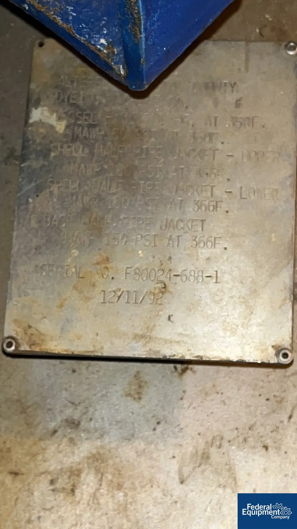 64.6 sq.ft. Rosenmund #Paddle, Nutsche Filter, Stainless Steel, 50/150 psi, 1988 - Image 3