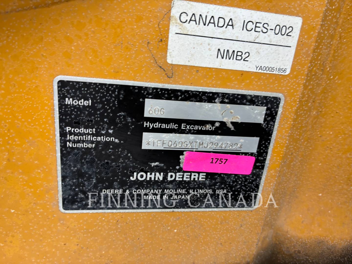 John Deere 60G, 1801 hours, S/N: 1FF060GXTMJ294782, 2022 - Image 6