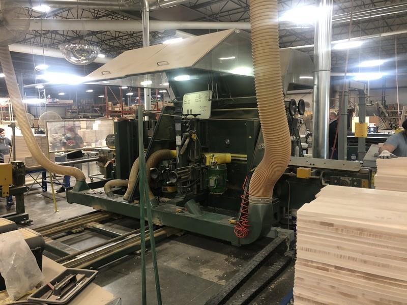 Mereen-Johnson #2050, Double End Tenoner, 10-Head, 96" max Opening, 30" Infeed, 6" max Thickness Opening, 7" - Image 2