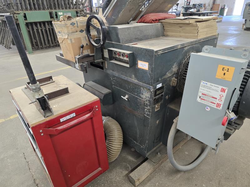 12" Diehl #MR-90, Roll Feed Gang Rip Saw, 2.5" max Thickness, 5" min. Stock length, 2.75" Bore, 25" x 52" - Image 1