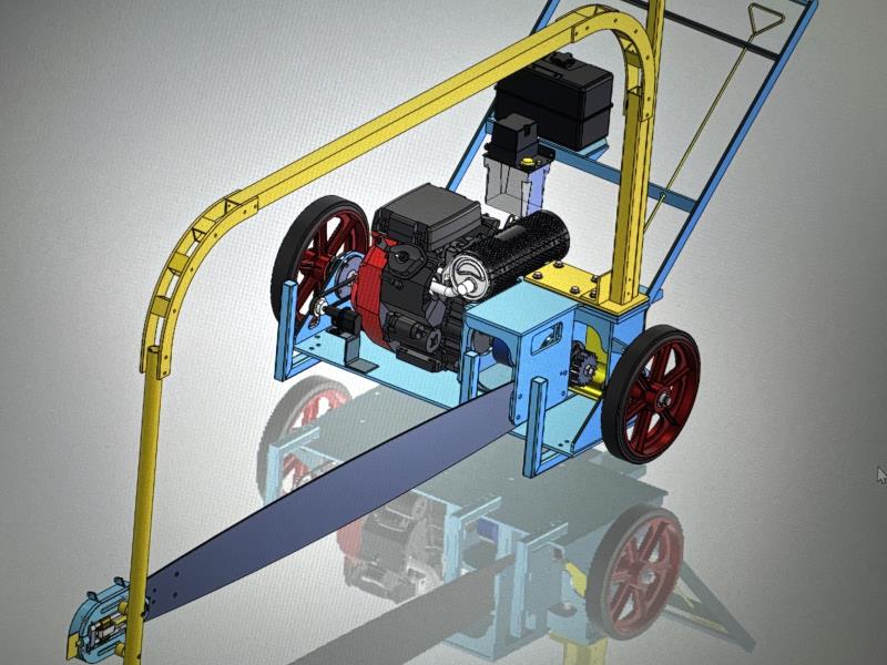Sering Sawmill Machinery #Blue-Babe, Portable Yard Saw, Gasoline, (1) 6" Swivel w/1100 load capacity, 20 HP - Image 1