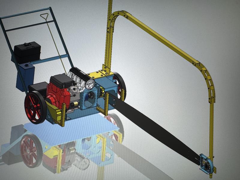 Sering Sawmill Machinery #Blue-Babe, Portable Yard Saw, Gasoline, (1) 6" Swivel w/1100 load capacity, 20 HP - Image 2
