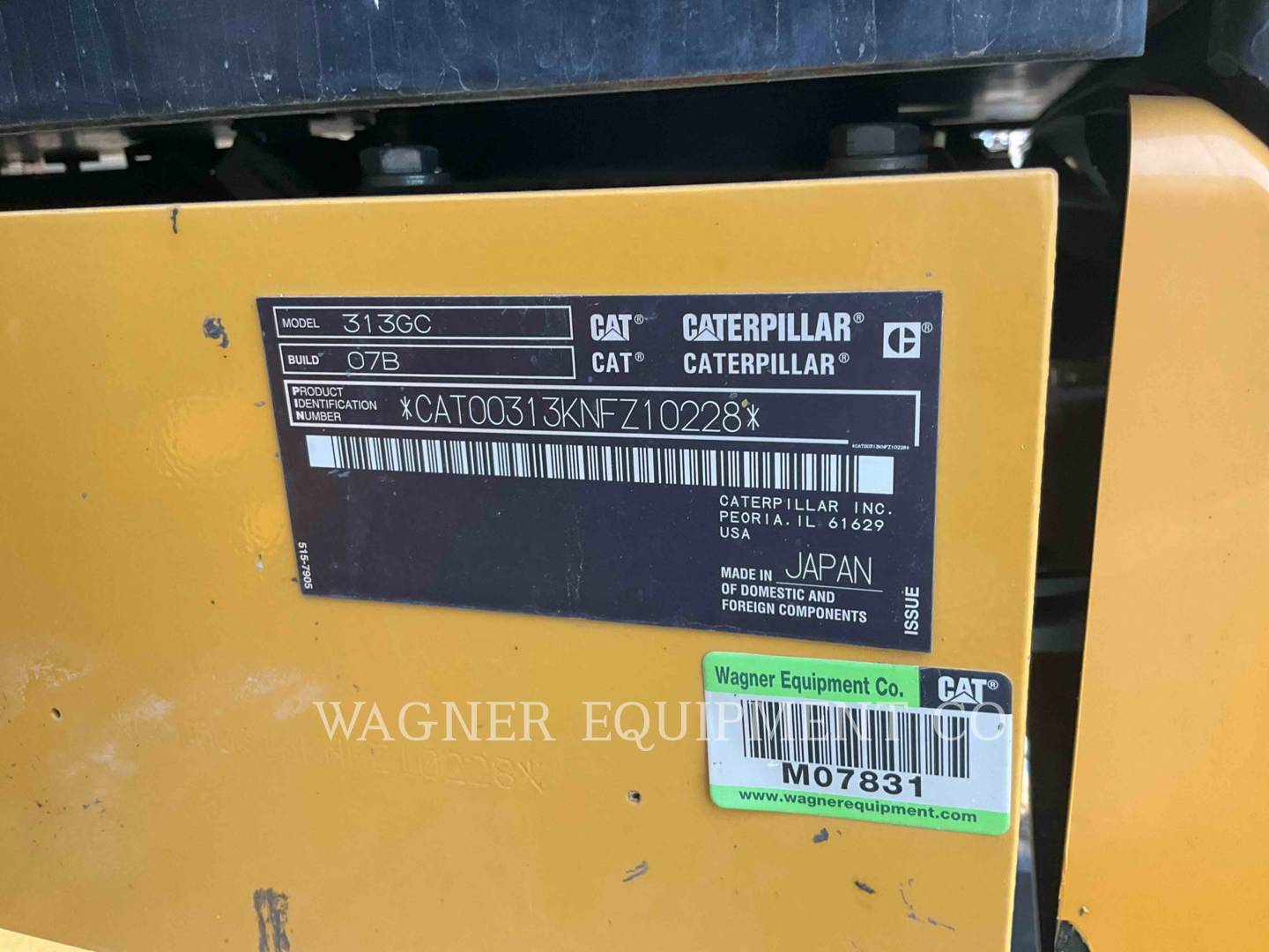 Caterpillar 313GC, 1459 hours, S/N: NFZ10228, 2021 - Image 6