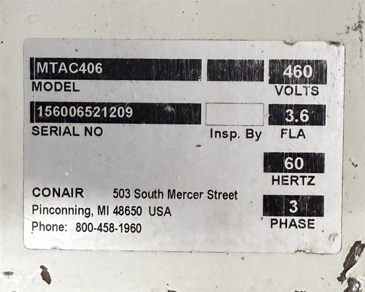 4" wide x 72" long Conair #MTAC406, Take-Away Conveyor, 20-500 FPM, 42" centerline - Image 7