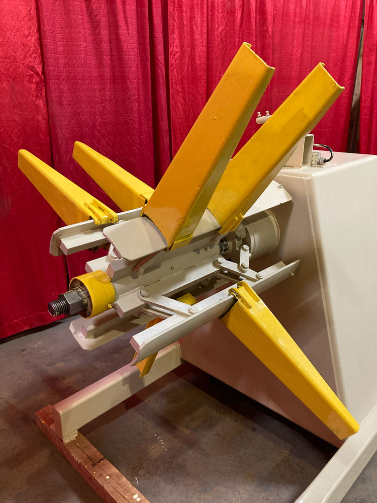 6000 lb. Mecon #60M24, coil reel, 24" width, 60" outside dimensions, 14.5"-22" ID, 4-12 RPM, 6 keepers, loop - Image 3