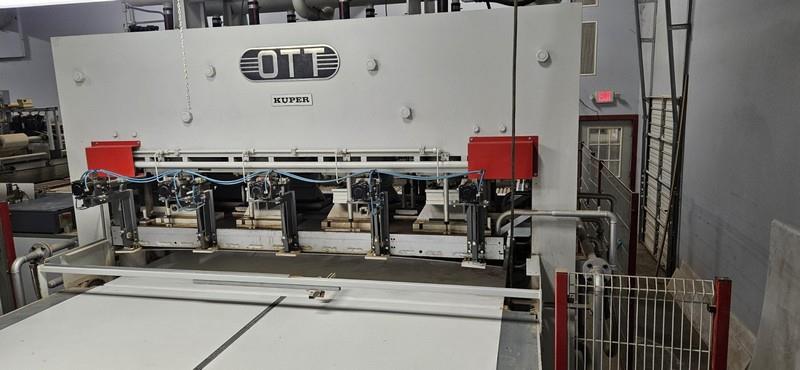 OTT, feed through hot press, 56" x 116" platen, 300&deg;C, rebuilt 1999 - Image 2