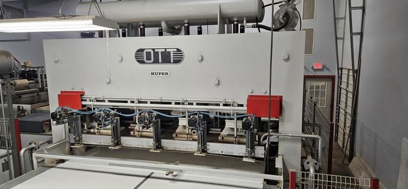 OTT, feed through hot press, 56" x 116" platen, 300&deg;C, rebuilt 1999 - Image 3