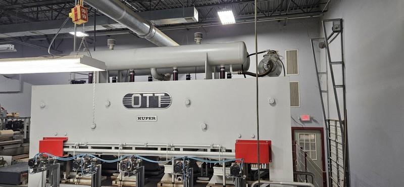 OTT, feed through hot press, 56" x 116" platen, 300&deg;C, rebuilt 1999 - Image 4