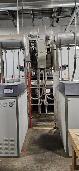 OTT, feed through hot press, 56" x 116" platen, 300&deg;C, rebuilt 1999 - Image 6
