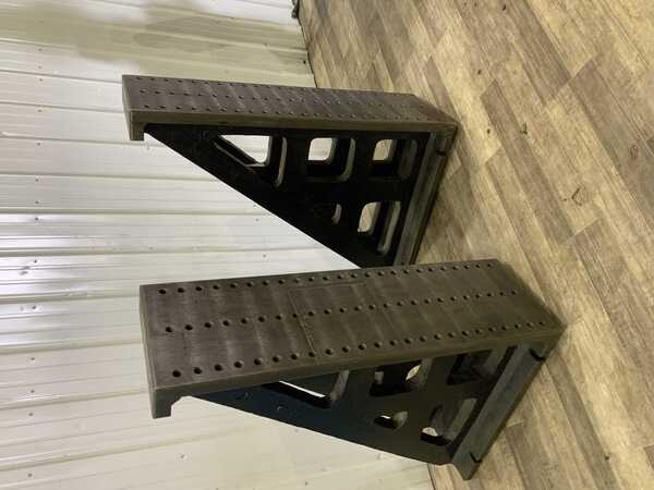 15-1/4" x 52-1/2" x 35" Angle plates with tapped holes, set - Image 1