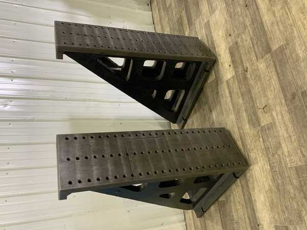 15-1/4" x 52-1/2" x 35" Angle plates with tapped holes, set - Image 8