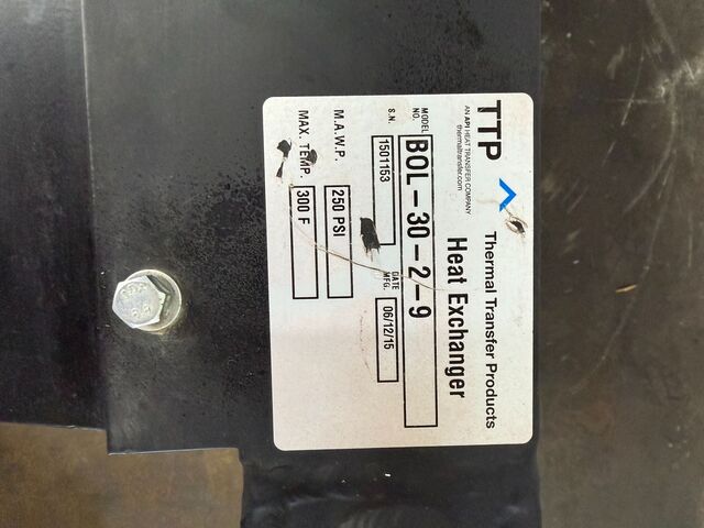 Thermal Transfer Products #BOL-30-2-9, hydraulic driven radiator, 250 psi, 300&deg;F, 2015 - Image 2
