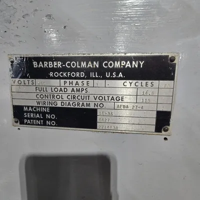 Barber-Colman #16-36, Horizontal Gear Hobber, 16" max. work outside dimension, 36" max. hob slide travel, 8" - Image 8