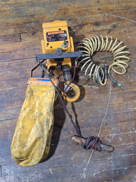 .5 Ton, Harrington #TCR-500C, Pneumatic Air Hoist, 60-90 PSI, 410-620 kPa - Image 2