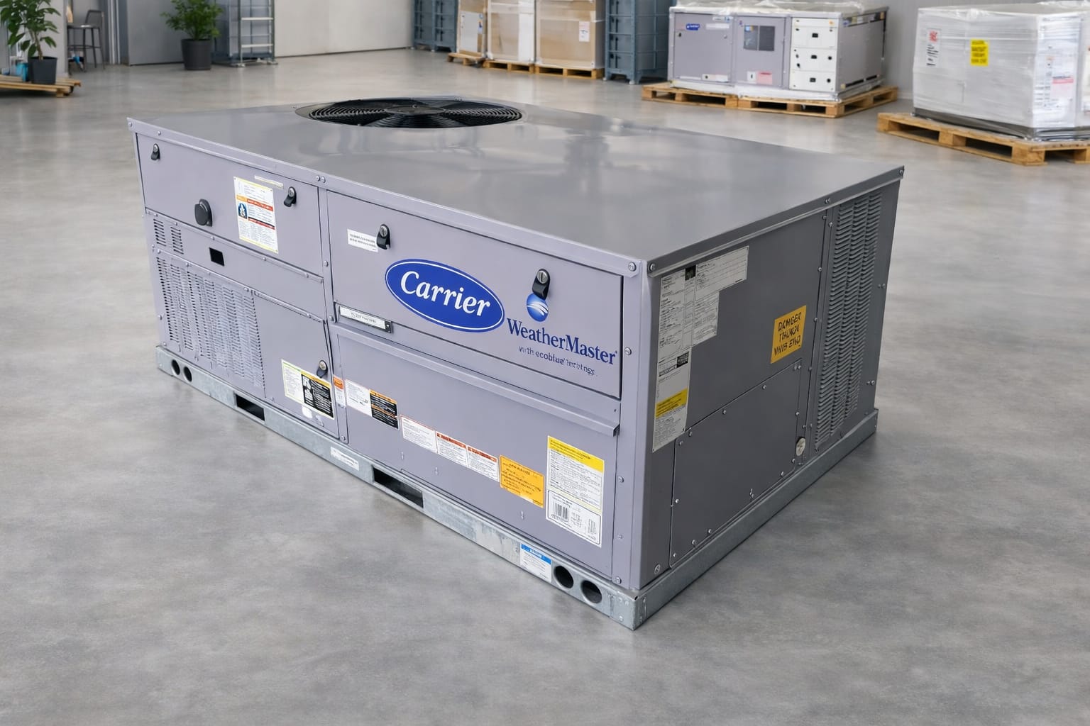 3 Ton, Carrier #Weathermaster, RTU package unit, gas heat, R410a, 460 V., new - Image 1