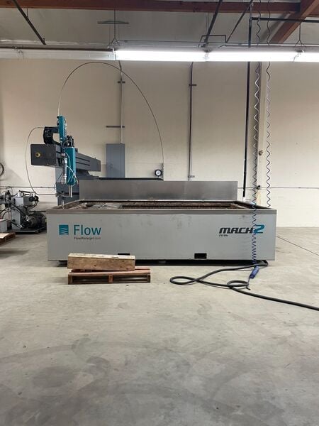 Flow #Mach-2-2031B, CNC waterjet cutting machine, Flowmaster PC Control, 50 HP, 60000 psi, 2015 - Image 1