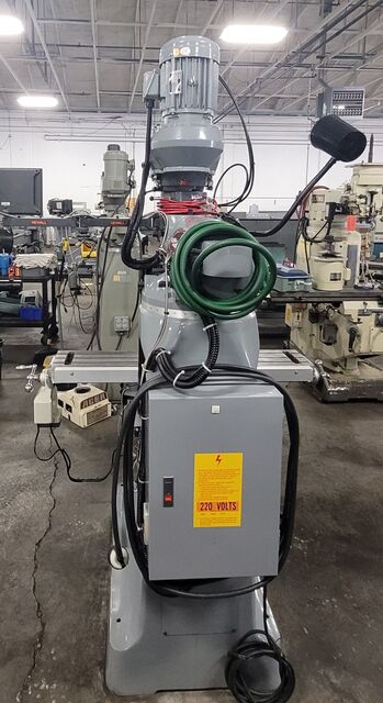 Acer E-Mill #EVS-3VS-II, vertical mill, 3 HP, 9" x48" tbl., 60-4500 RPM, R8, Newall DP700 2-Axis digital read - Image 3