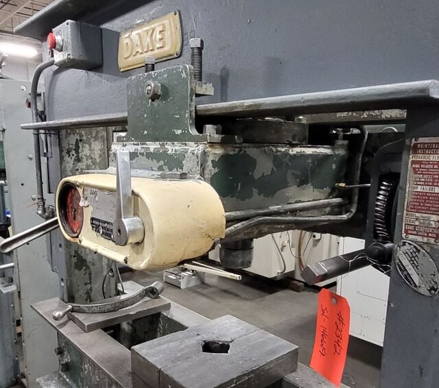 75 Ton, Dake #5-075, elec-draulic H-frame press, 10" ram travel, 24" horizontal workhead travel - Image 4