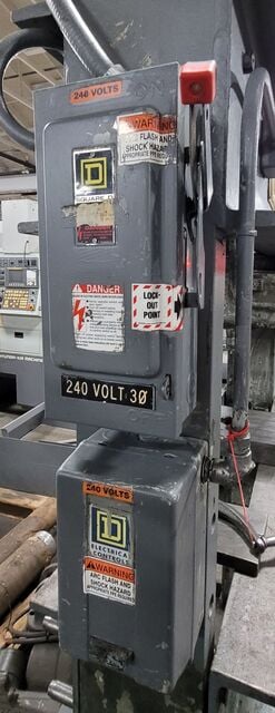 75 Ton, Dake #5-075, elec-draulic H-frame press, 10" ram travel, 24" horizontal workhead travel - Image 7