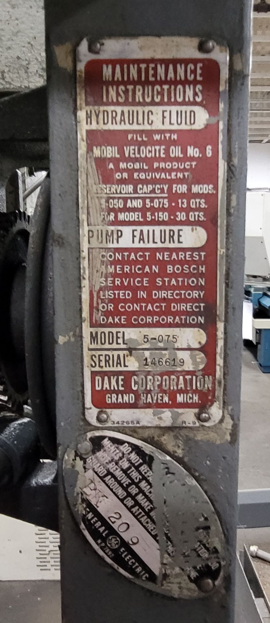 75 Ton, Dake #5-075, elec-draulic H-frame press, 10" ram travel, 24" horizontal workhead travel - Image 10