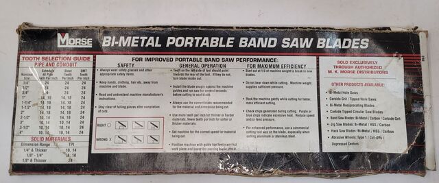 Morse ZWEP4418W Bimetal Portable Bandsaw Blade - 14 Blades - Image 4