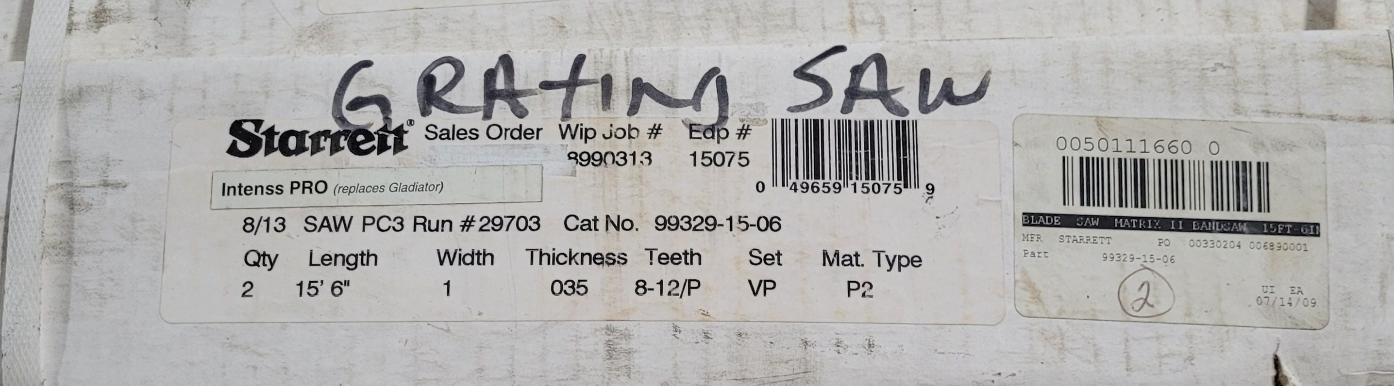 Starrett Band Saw - 99329-15-06 Blades - Set of 16 - Image 4
