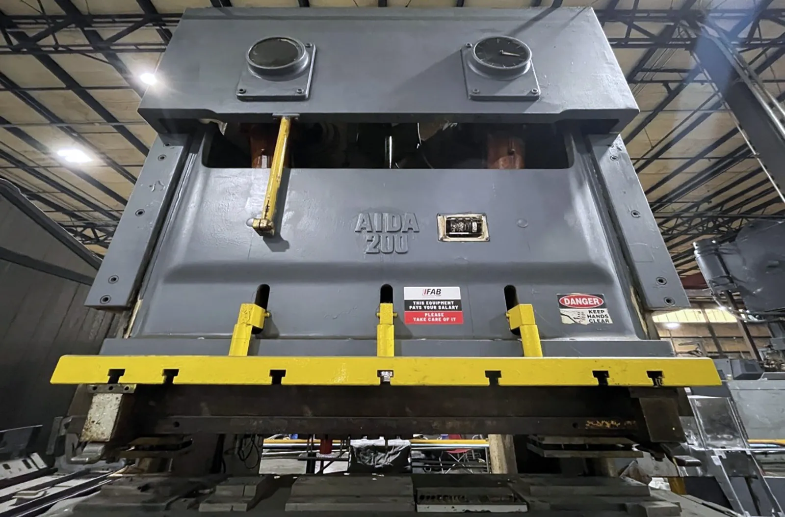 220 Ton, Aida #NC2-20, 2-pt mechanical gap frame press, 9.84" stroke, 19.69" die height, 4.33" adj., 25-45 - Image 2