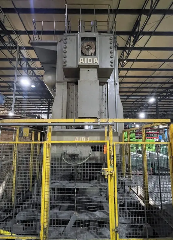 880 Ton, Aida #FT2-80, straight side double crank press, 15.7" stroke, 3.1" adj., 12-25 SPM - Image 2