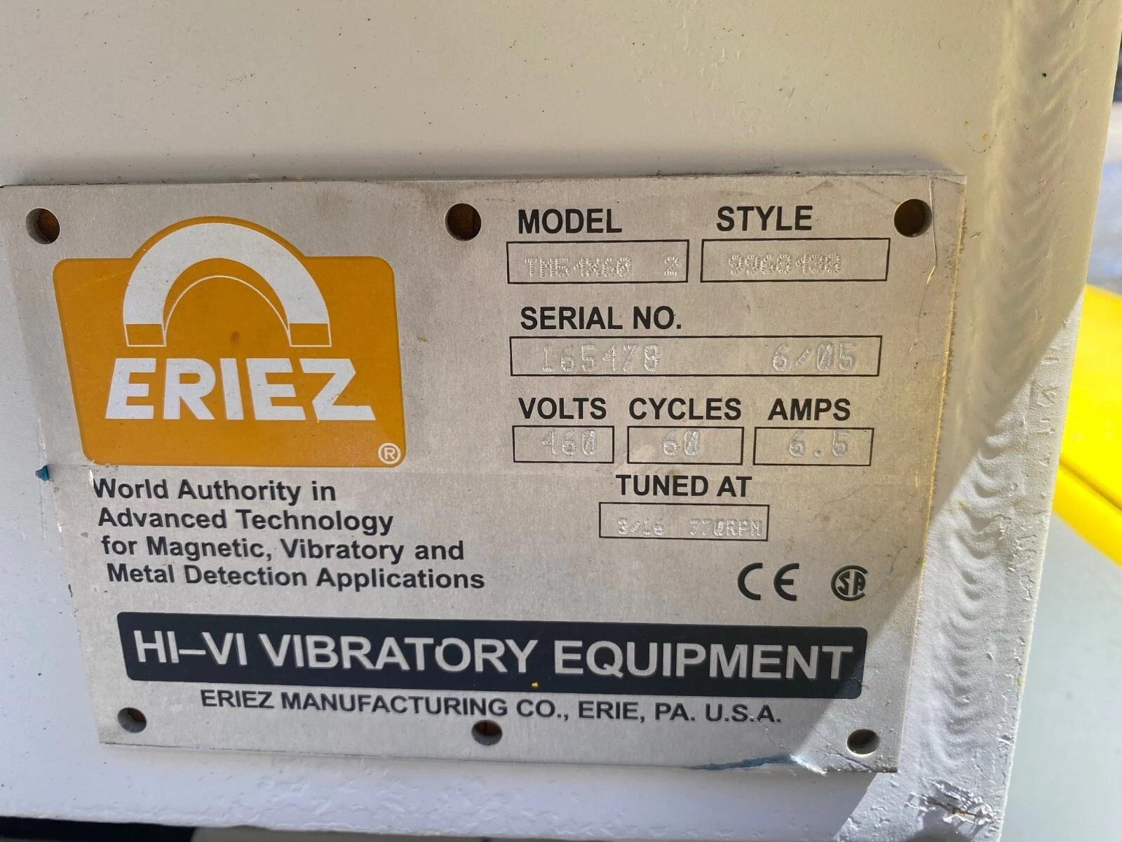 54" wide x 60" long, Eriez #TM54X60-2, HI-VI Vibratory Equipment Feeder, 460 Volts - Image 8