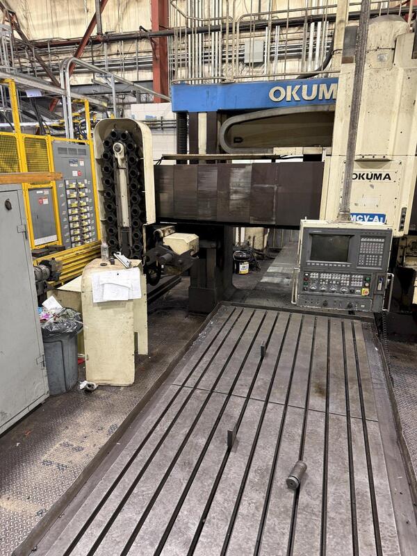 Okuma MCV-A-II, CNC bridge type mill, 36 automatic tool changer, 118" X Travel, 78" Y Travel, 17.7" Z, 6k - Image 6