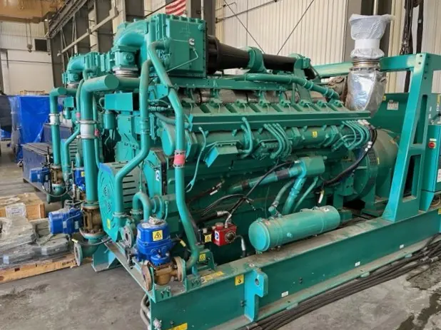1100 KW Cummins #C1100N6C, Natural gas generator set, 480 Volts, 3-phase, open skid, 2019 - Image 4