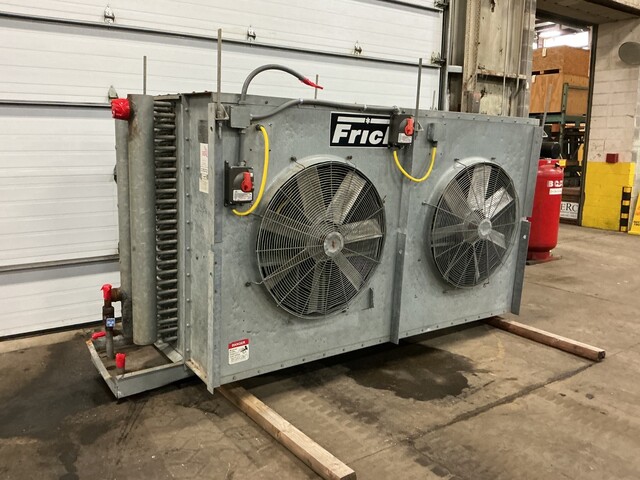 York #ICB2A-468LH, refrigeration cooler evaporator, 250 psig, 8.09 cu.ft., (2) 3 HP fans - Image 2