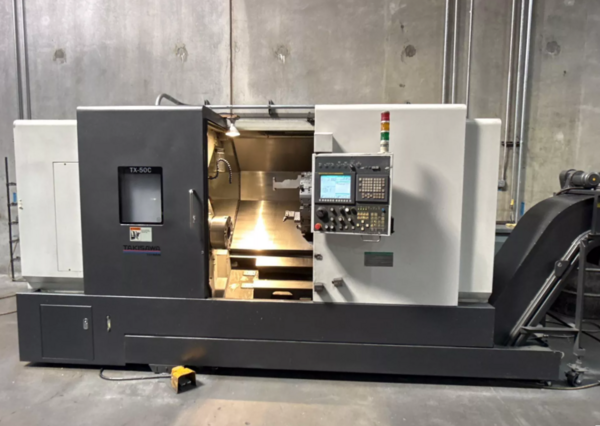 Takisawa #TX-50C, CNC lathe, Fanuc Turn-I Control, 27.6" turning length, 21.7" turning diameter, 12" chuck - Image 2