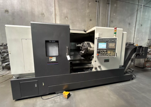 Takisawa #TX-50C, CNC lathe, Fanuc Turn-I Control, 27.6" turning length, 21.7" turning diameter, 12" chuck - Image 8