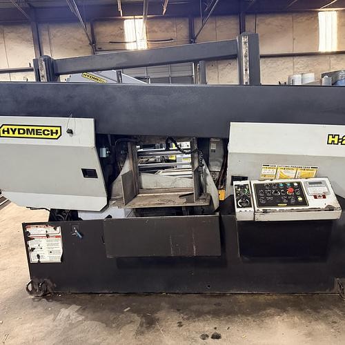 22" x 22" Hyd-Mech #H-22A, automatic horizontal band saw w/ canted head, 270" x 2" blade, 40-300 SFM, 2018 - Image 4