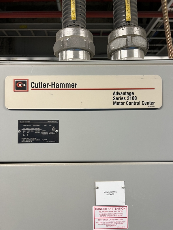 Cutler-Hammer, Advantage-2100, Motor Control Center, 1200 amps, 11 sections, 600 Volt, 3PH, 2002, (3 - Image 2
