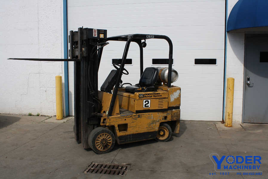5000 lb. Caterpillar #T50D, forklift, LP, 3 stage mast, hard tire, #64297 - Image 3