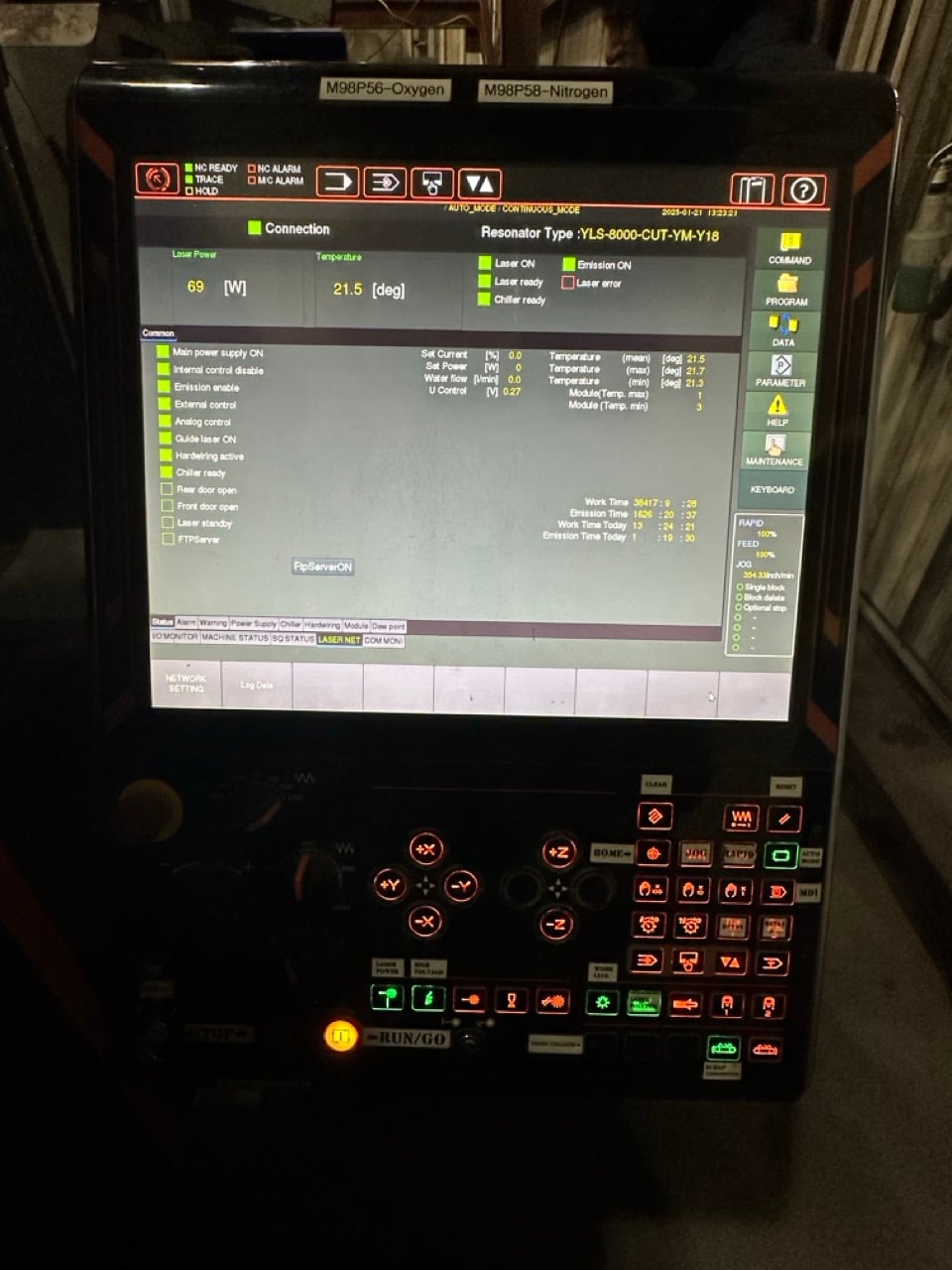 Mazak #Optiplex-4020-Fiber-III, fiber laser, 6.5'x13' table, 160" x80" x5" travel, Dust Collector, Scrap - Image 5