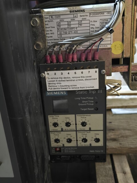 1600 Amp, Siemens #RL-1600 RLAS1MAIXXD09X-K, Air Circuit Breaker - Image 6
