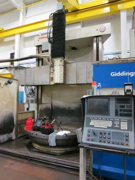 96" Giddings & Lewis #84 VTC, 108" swing, 90" under elevating rail, G & L 8000 CNC, 12-station ATC, 2001 - Image 4