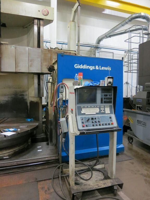 96" Giddings & Lewis #84 VTC, 108" swing, 90" under elevating rail, G & L 8000 CNC, 12-station ATC, 2001 - Image 5