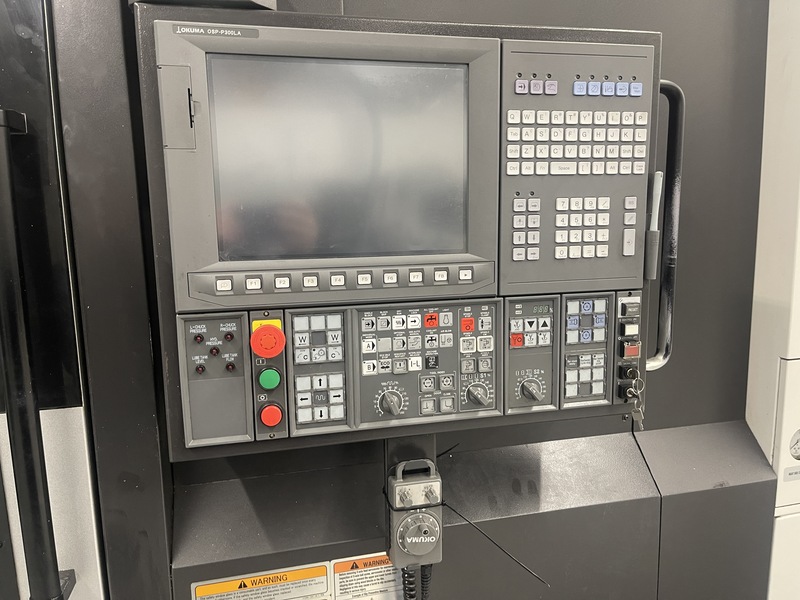 Okuma #LT-2000EX, dual turret lathe, OSP-P300LA Control, 6" chuck, 52mm bar, 8.27" turning diameter, 5.12" - Image 4